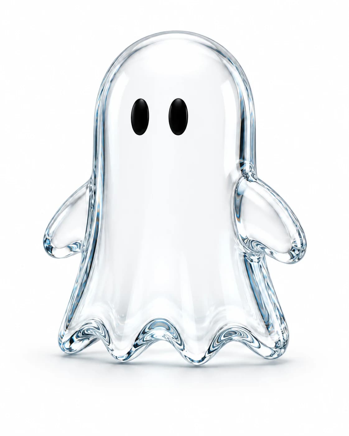 Ghost in sculptural glass