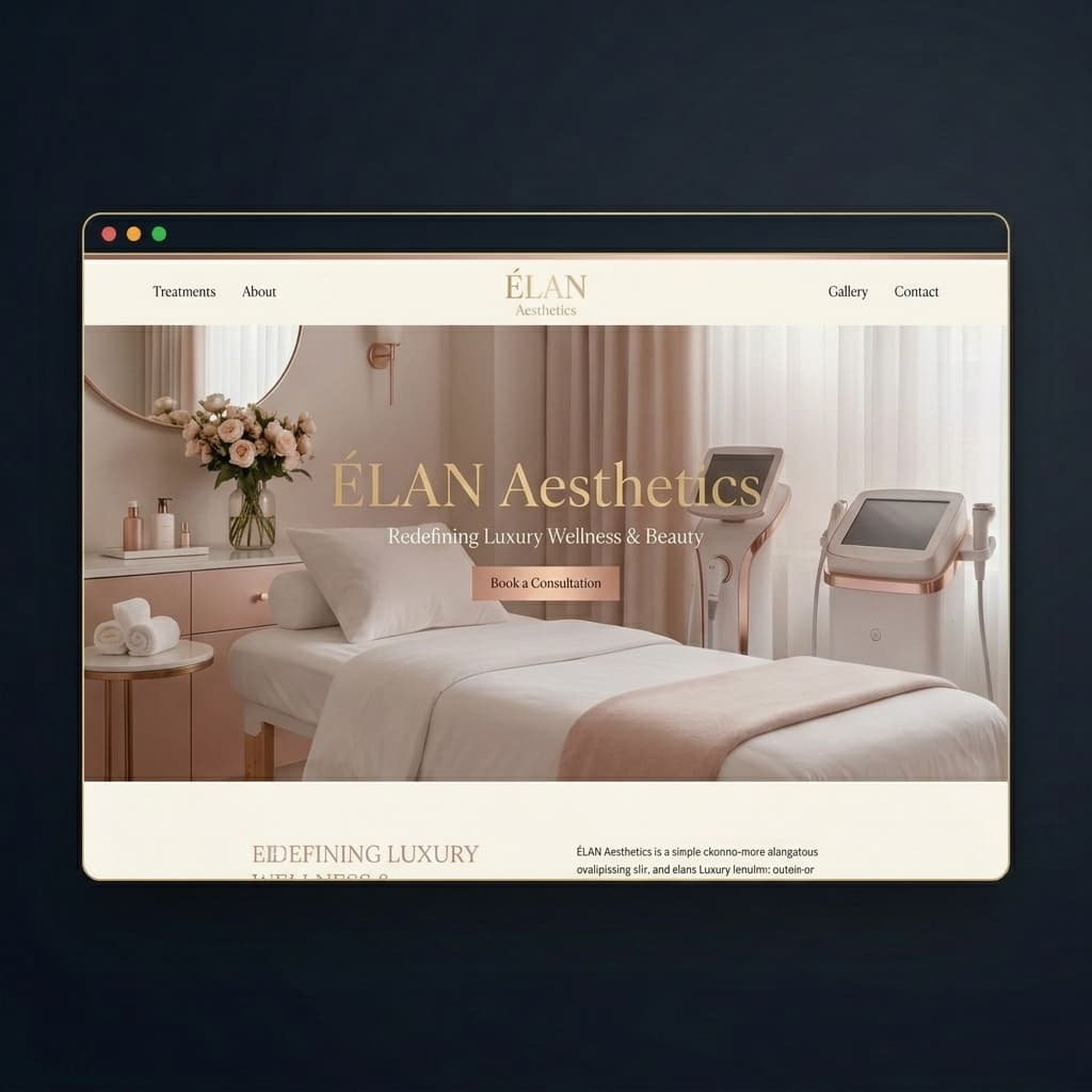 ÉLAN Aesthetics website preview