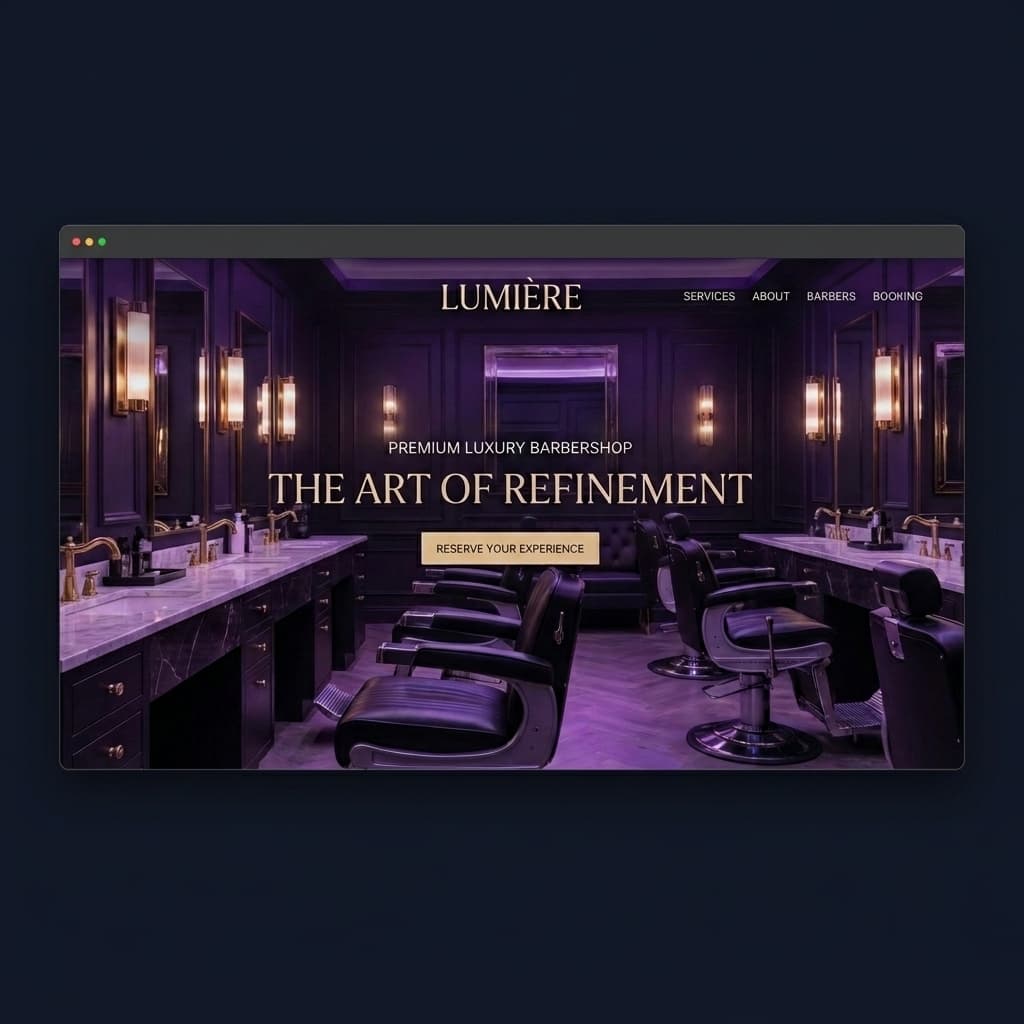 LUMIÈRE Barbershop website preview