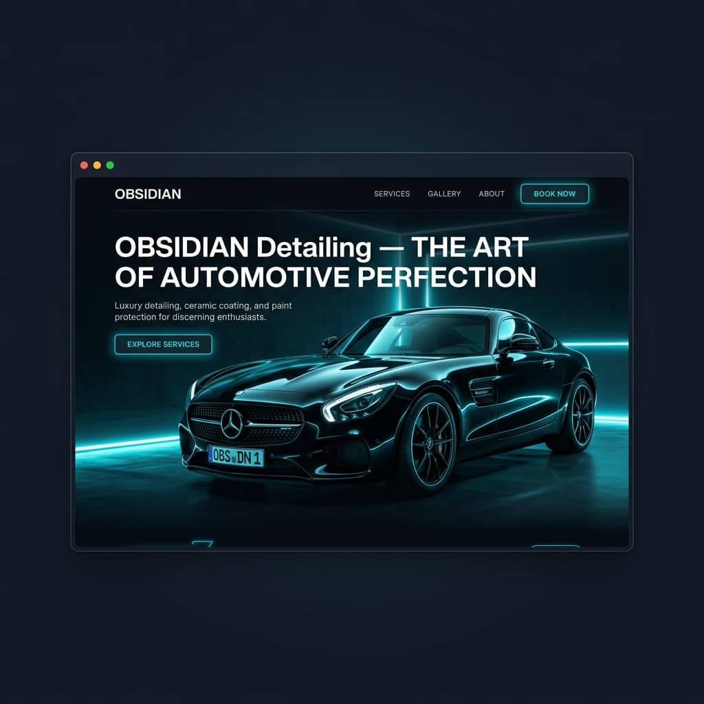 OBSIDIAN Detailing website preview