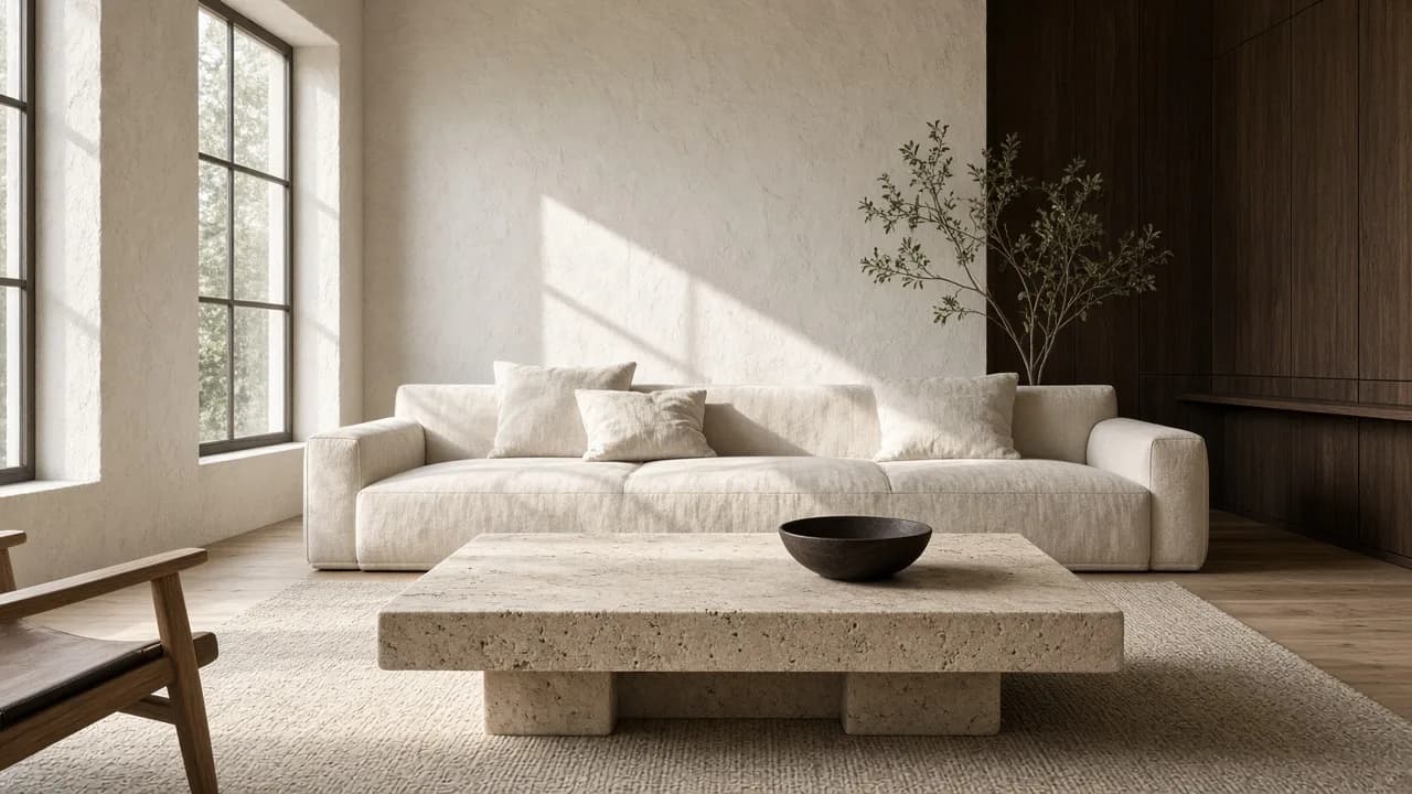 Synthetic living room in The Pale House