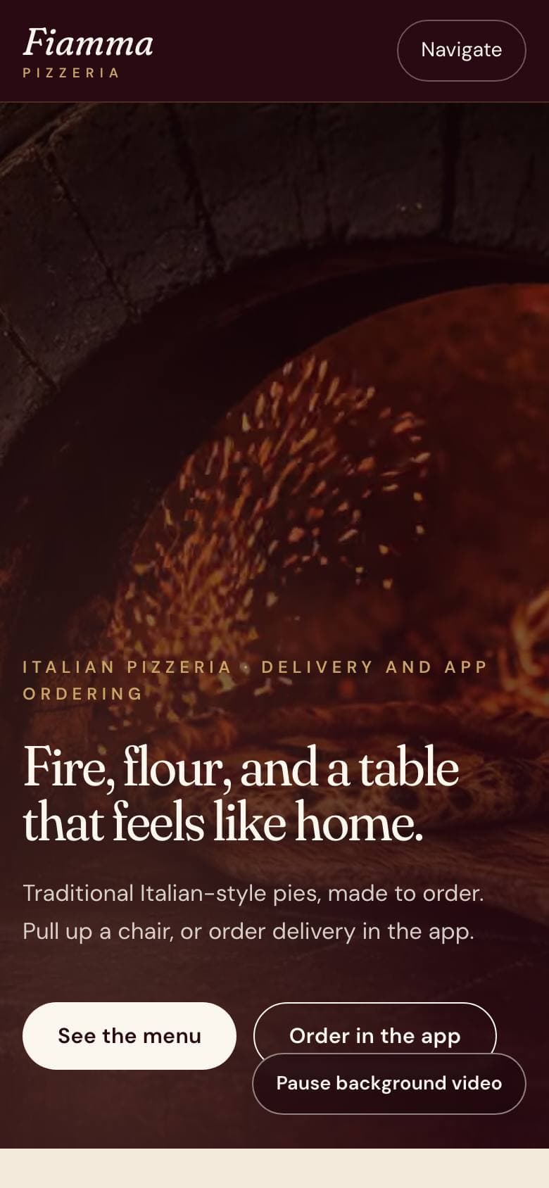 Fiamma (Claude Haiku 5.5): homepage, phone