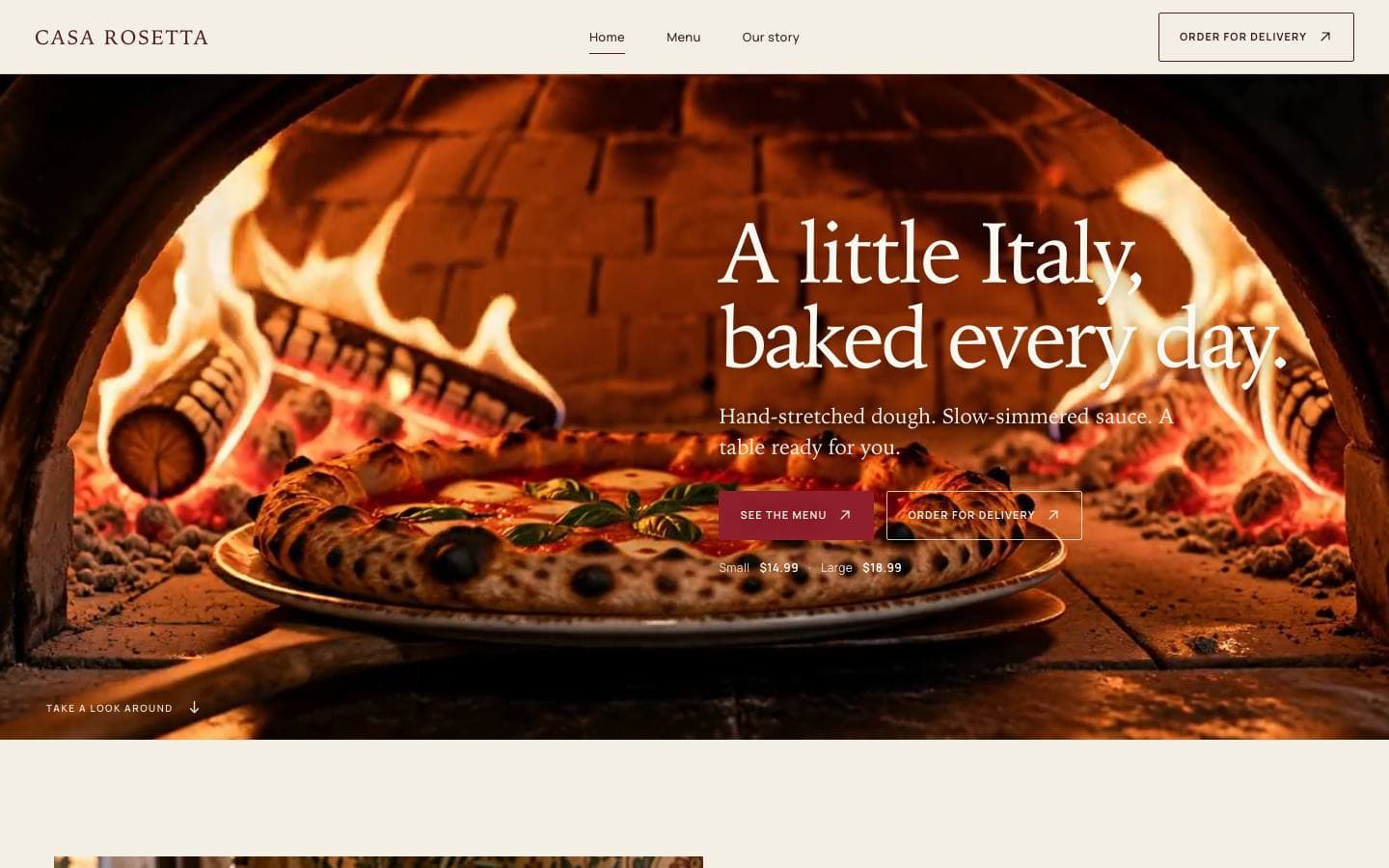 Casa Rosetta (GPT-6 Luna): homepage, desktop